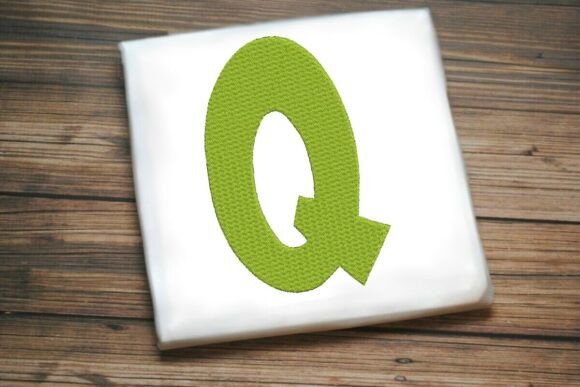Alphabet Letter Q Machine Embroidery Design