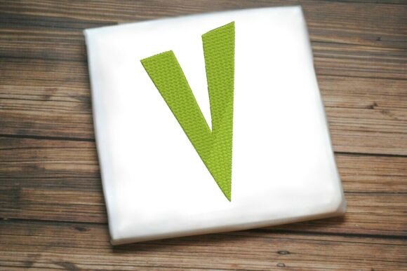 Alphabet Letter V Machine Embroidery Design