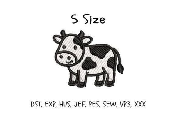 Baby Cow Embroidery Design