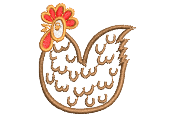 Cute Little Chicken Embroidery Design