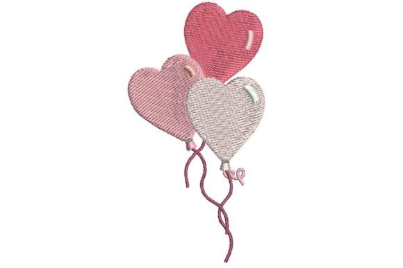 Heart Balloons Embroidery