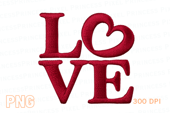 LOVE Single Machine Embroidery Design