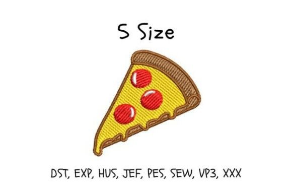 Pizza Embroidery Design