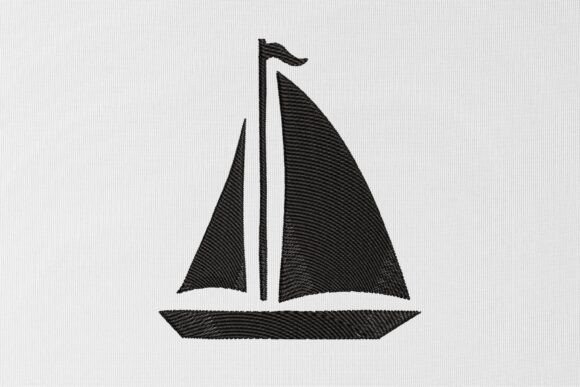 Sail Boat Embroidery Design